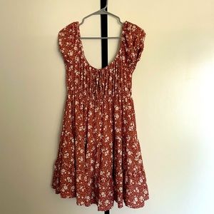 Brick color size S mini dress.